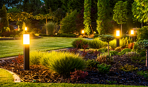 Parque y iluminación de espacios verdes