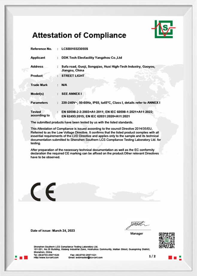 Certificación de cumplimiento