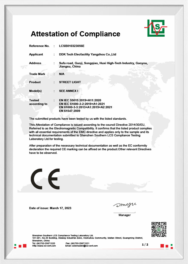 Certificación de cumplimiento